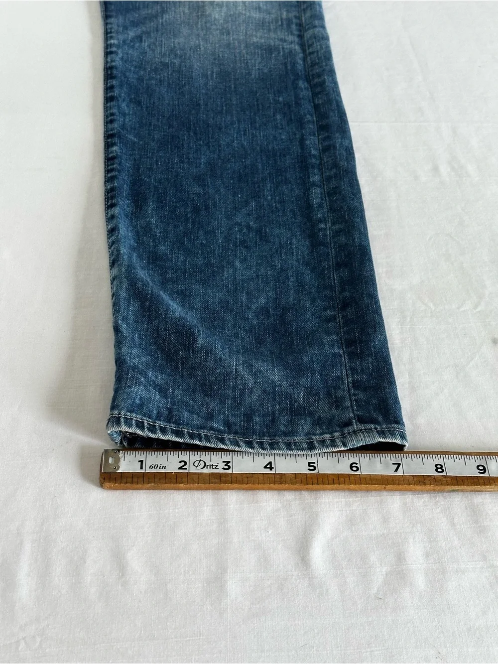 &Denim Slim Low Waist Jeans Men’s Size 36x34 Medium Wash Y2K Casual Stretch